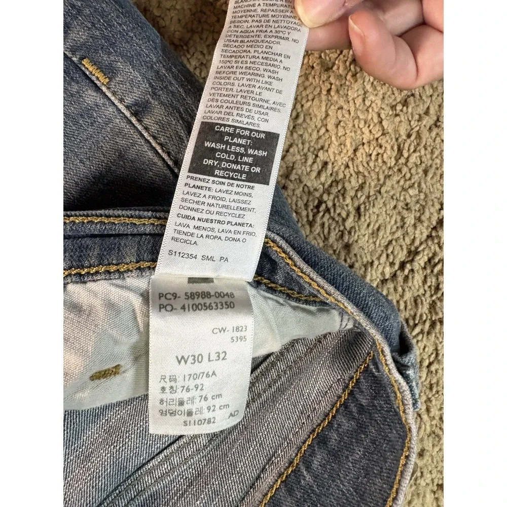 Levis Signature Straight Jeans Men 30x32 Straight Leg Blue Denim Mid Rise Preppy - Picture 4 of 9